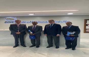 The Ambassador of India, H.E. Mr. P.K. Ashokbabu, met with the CEO of BNC Bank, Mr. Jorge Nogueroles; Mrs. Victoria Nogueroles VP of International Correspondent BNC; and Mr. Oscar de Guruceaga Honorary Consul of Thailand in Caracas.